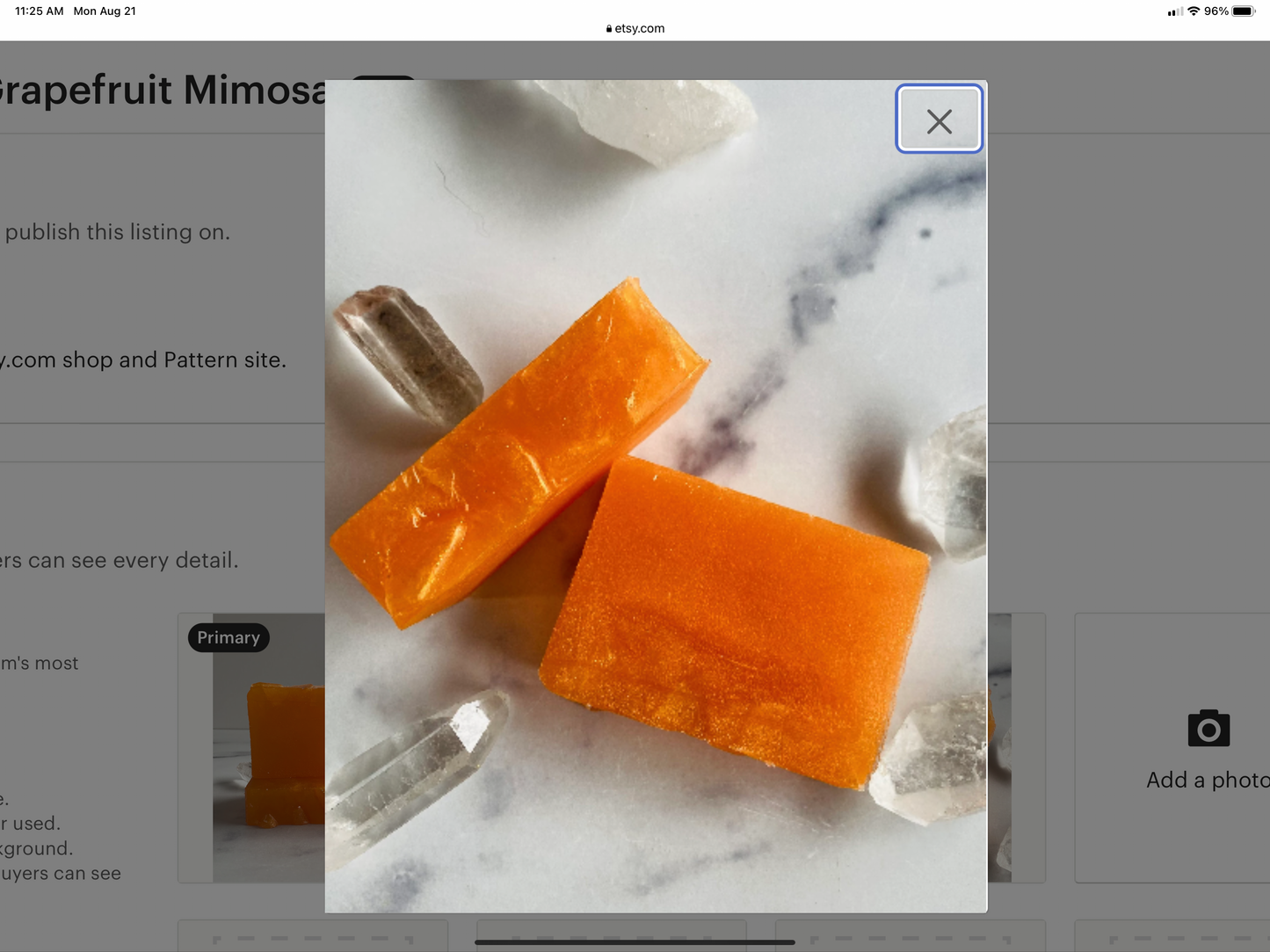 Tangerine Quartz Soap