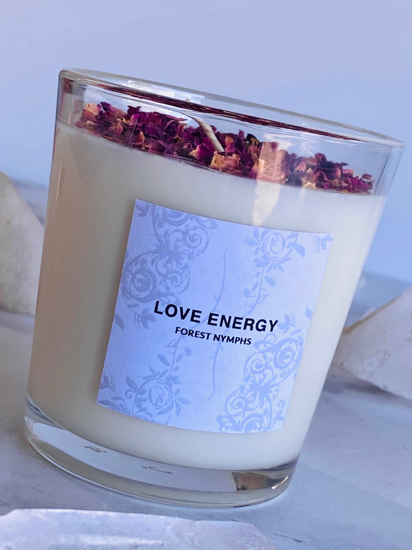 LOVE ENERGY GEMSTONE CANDLE