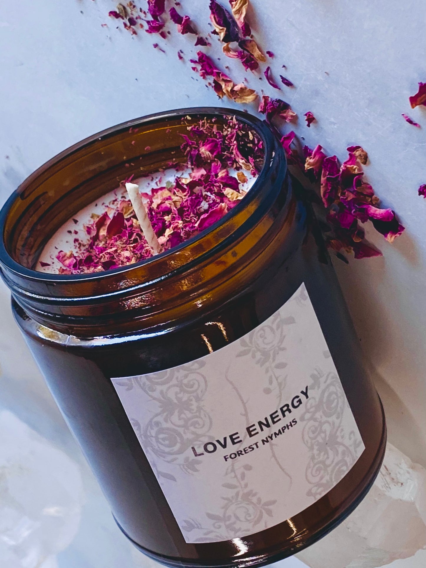 LOVE ENERGY GEMSTONE CANDLE