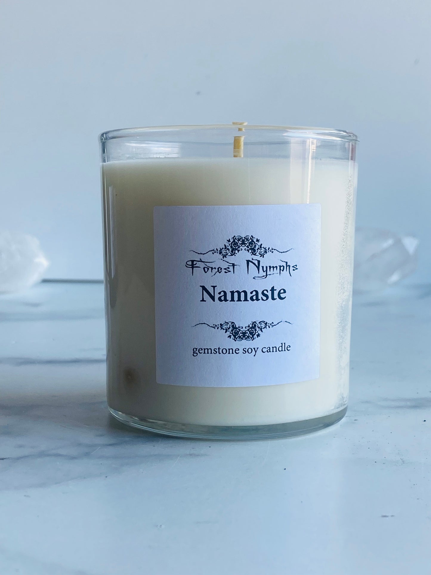 NAMASTE GEMSTONE CANDLE