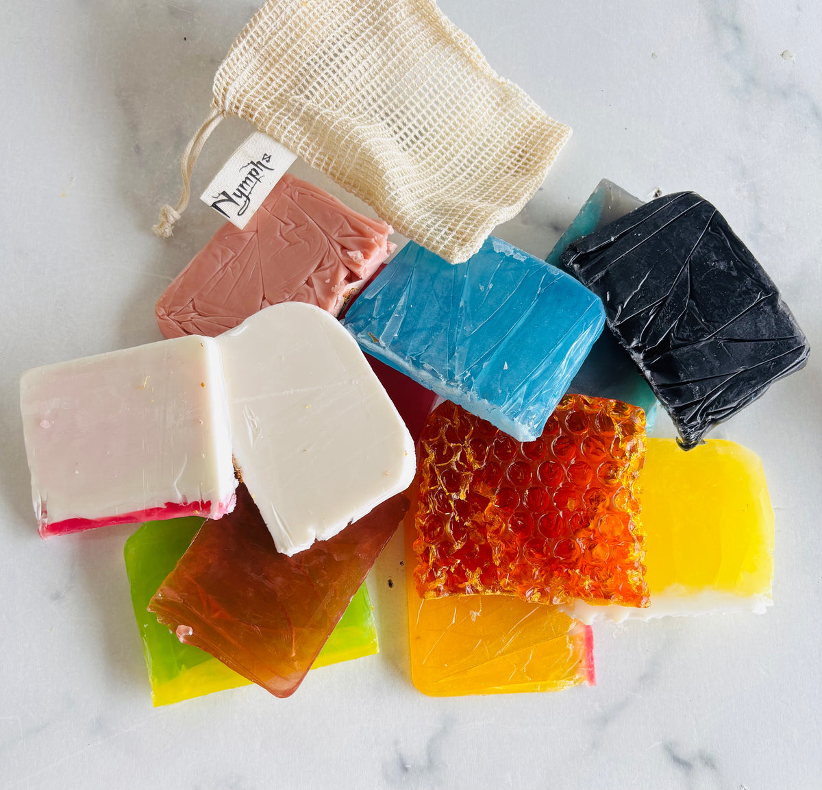 Nymph Soap Ends with soap bag