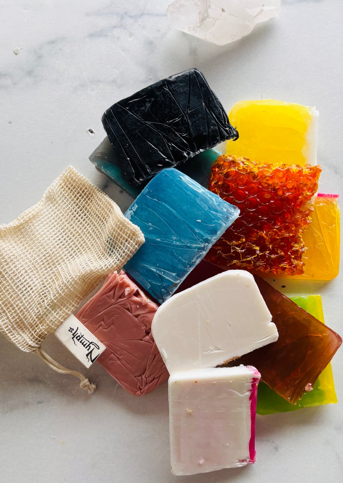 Nymph Soap Ends with soap bag