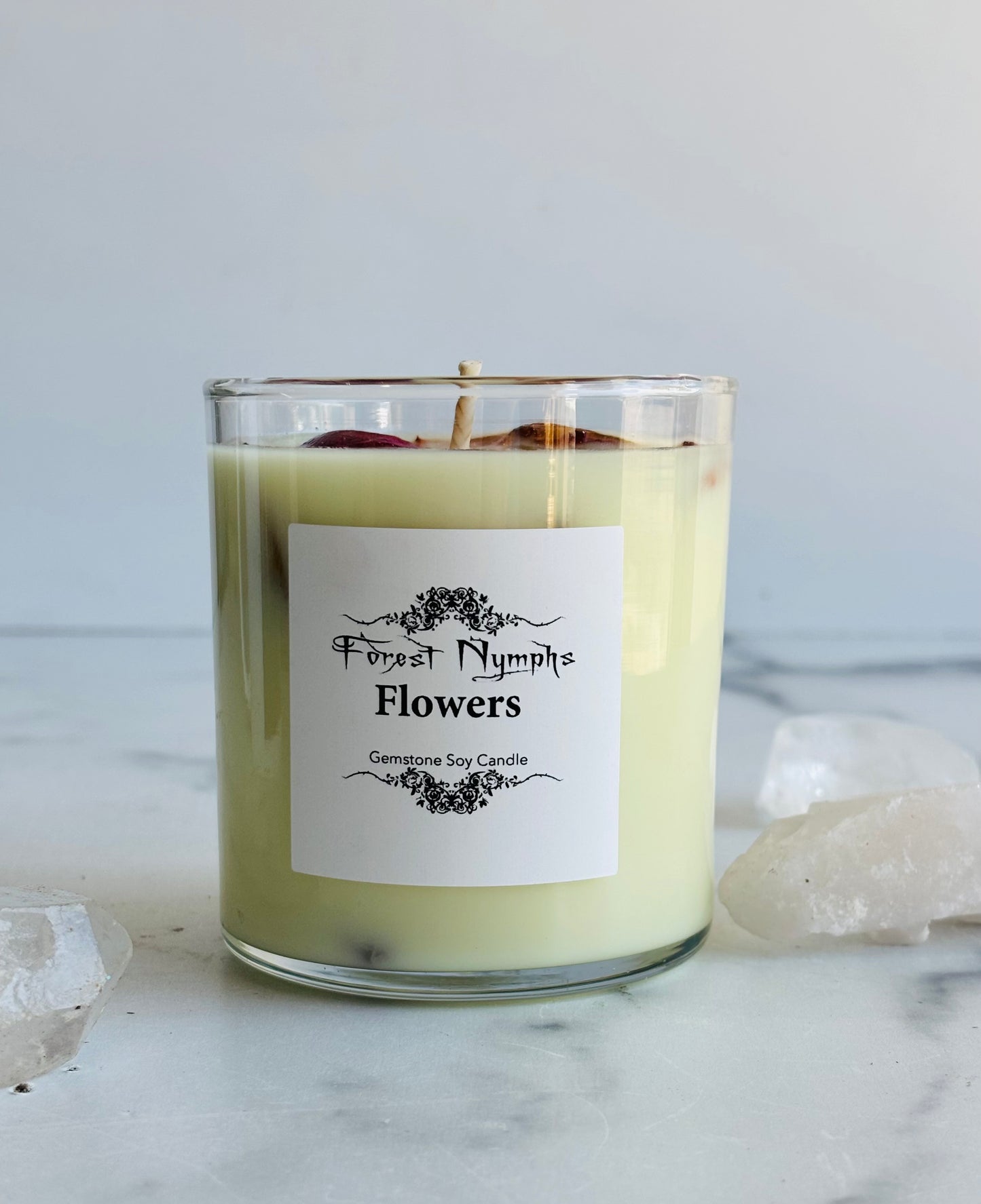 FLOWERS  GEMSTONE CANDLE