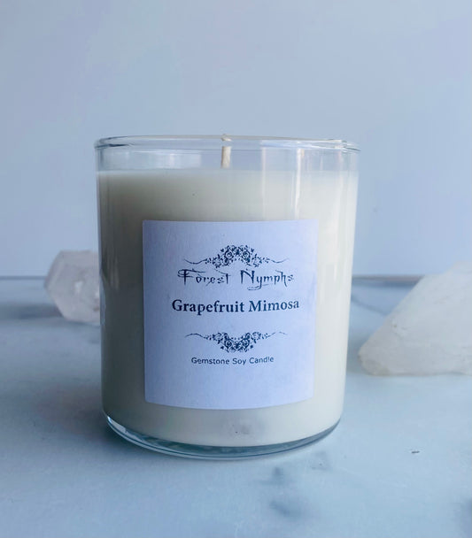 GRAPEFRUIT MIMOSA GEMSTONE CANDLE
