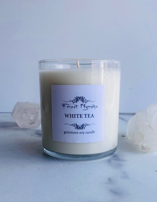 White Tea Gemstone Candle