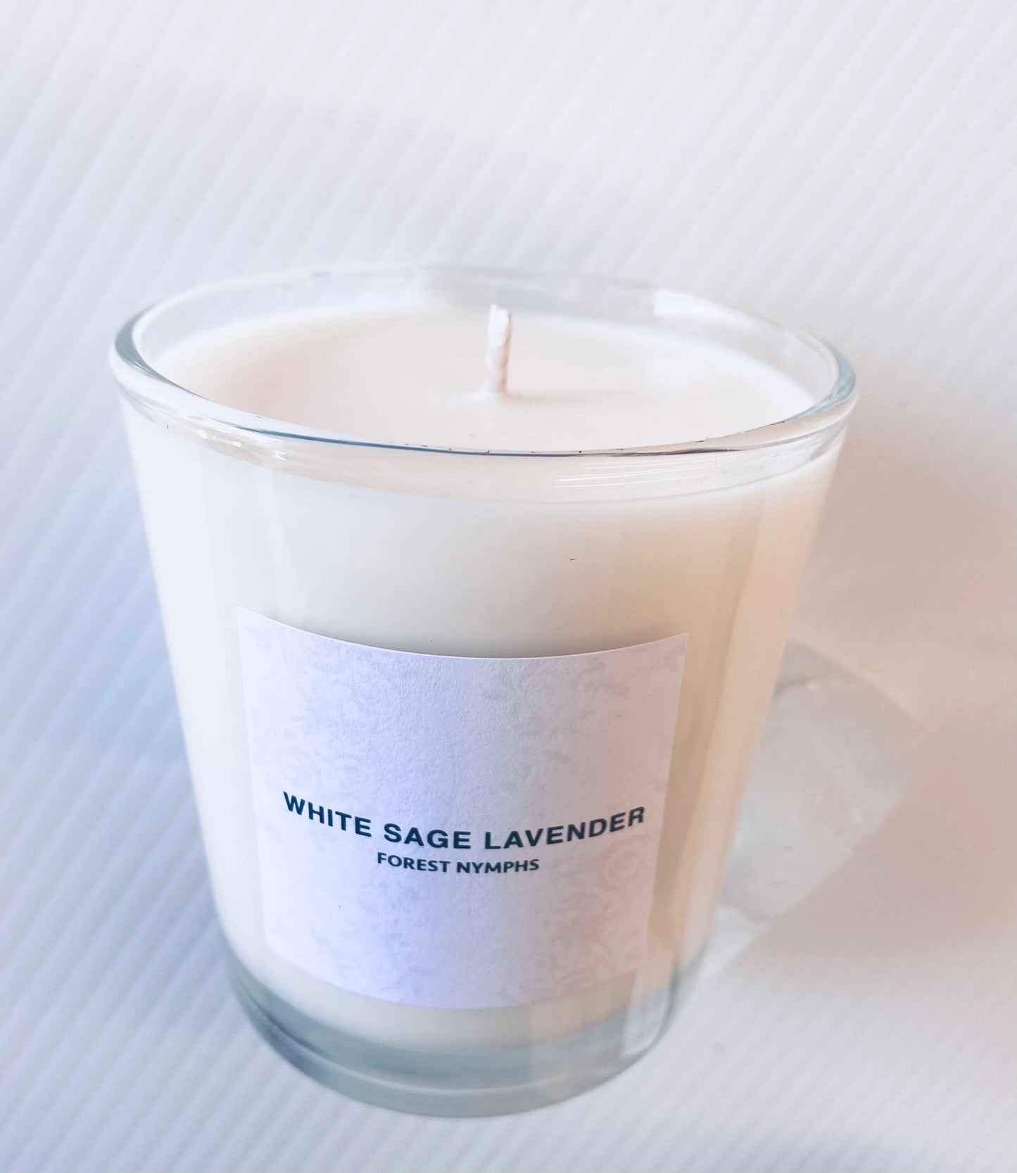 White Sage Lavender Gemstone Candle